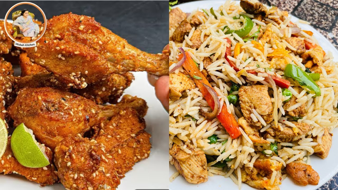 10-Minutes Recipe -Chicken Egg Tikka Fried Rice Recipe &Chicken Steam Roast Recipe