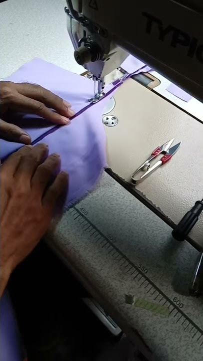 cara menjahit lis jepit pada pola depan baju. shorts