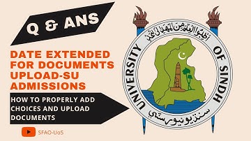 Sindh University Admissions: How to Fix problems in filing online form  |Date Extended