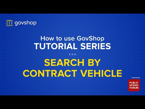 Hoe vindt u overheidscontractanten behulp GovShop Contract Voertuigen