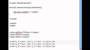 Showing a Hidden DIV Anchor in HTML : Web Design & WordPress