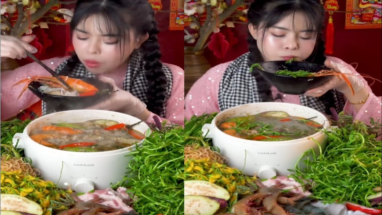 Mukbang lẩu mắm miền Tây Vivi mê đồ miền Tây tới nổi mọi người tưởng vivi là cô gái miền Tây luôn 😋