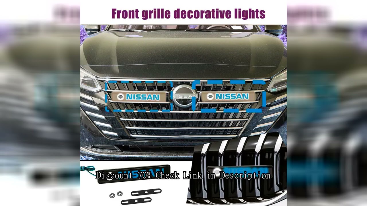 LED Front Hood Grille Emblem Badge Decorative Car Light For Nissan DAYZ Livina Roox Sentra Altima Cu