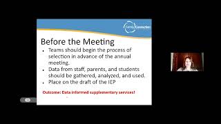 Accessing the General Curriculum: Supplementary Aids and Services