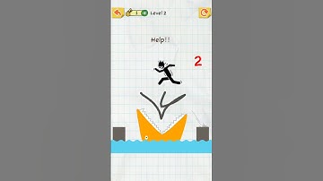 draw 2 save stickman puzzle level 2 #shorts #gaming #gameplay