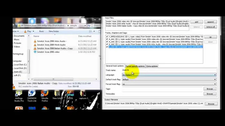 How make Dual & multiple Audio Movie in Mkv Format with MKVmergeGUI