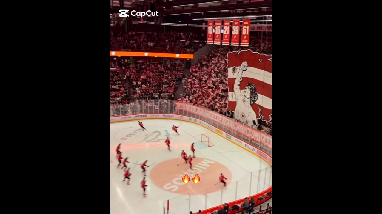 Magnifique ambiance à la Vaudoise arena ❤️🤍🤩
