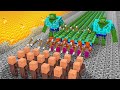 Minecraft Battle on the Bridge! ZOMBIE APOCALYPSE vs. VILLAGERS