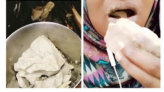 ASMR\roasted multani mitti MUKBANG*super earthy clay asmr/multani mitti crunch