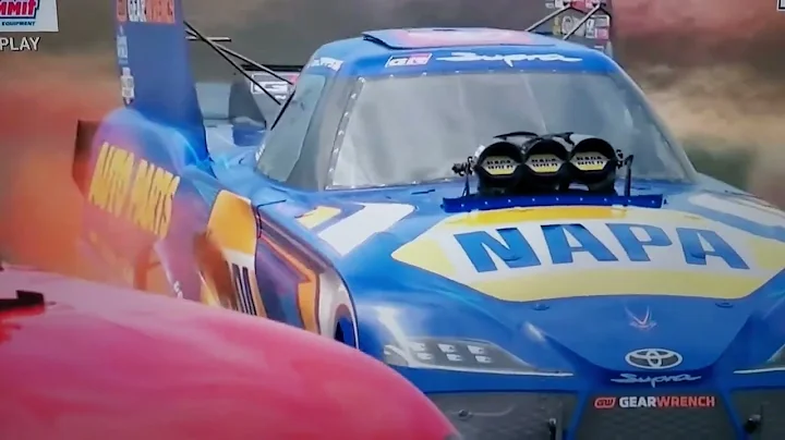 The closest to wrecking in an NHRA Top Fuel Funny ...