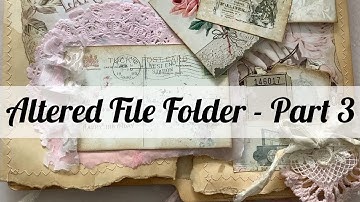 Altered File Folder | Decorating Inside | OohLaLa Vintage Treasures
