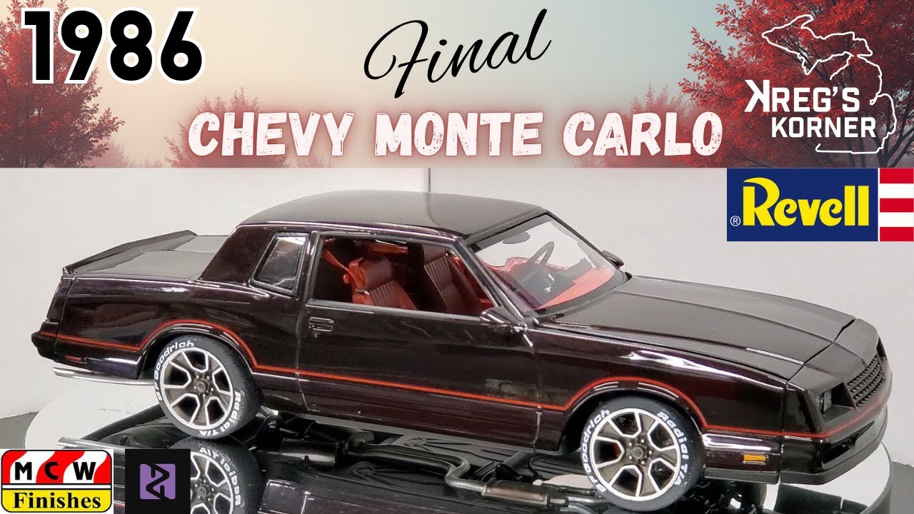 プラモデル　MONOGRAM　'86 CHEVY MONTE CARLO SS 1986 CHEVY MONTE CARLO SS BY REVELL, FINAL #modelcars #gaahleri