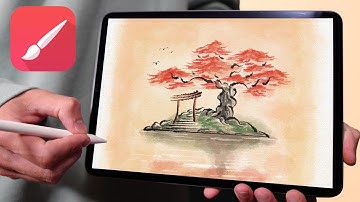 INFINITE PAINTER Tutorial Water Colour landscape #46