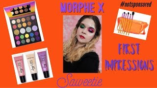 Morphe x Saweetie Collection | Two Toned Glitter Look | First Impressions