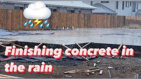 What do you do when it rains when you are pouring concrete