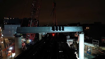 Red & Purple Line Modernization - Straddle Bent Beam Installation