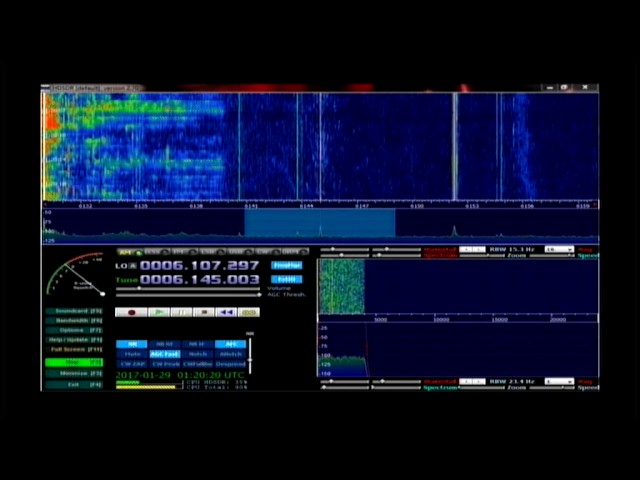 The Mighty KBC 01 UTC on 6145 khz 29 January 2017