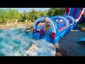 GIANT BACKYARD WATERSLIDE INTO 1,000 POUNDS OF DRY ICE!