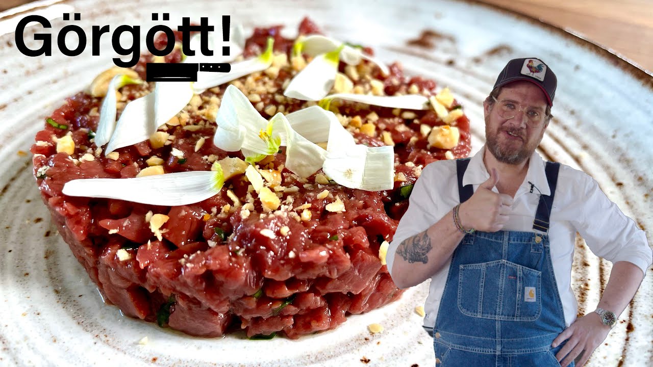 Beef ️ Heart Tartare with Ramsons (wild garlic) cheap & yummy YouTube