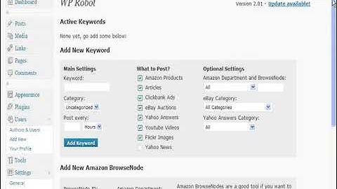 WP Robot in auto blogs