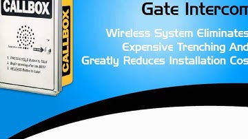 Wireless Security Gate Intercom  - 888-298-9489