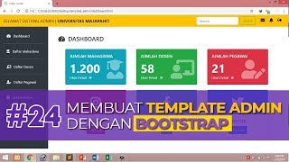 Tutorial Bootstrap #24 Membuat Template Halaman Admin Sistem Informasi Akademik dengan Bootstrap