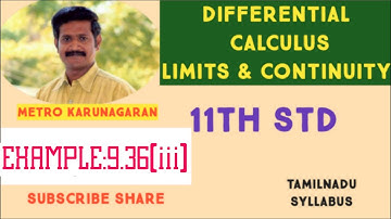 11th Std Maths Example 9.37(iii) h(x)={xsin1\x, x not equal to 0 0, x = 0
