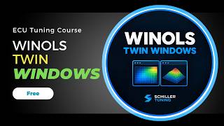 How can you view and compare two ECU map views side-by-side in WinOLS
