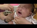 【今月は４本?!】またやってきました予防接種の日です。3 months old baby challenges  vaccination!!