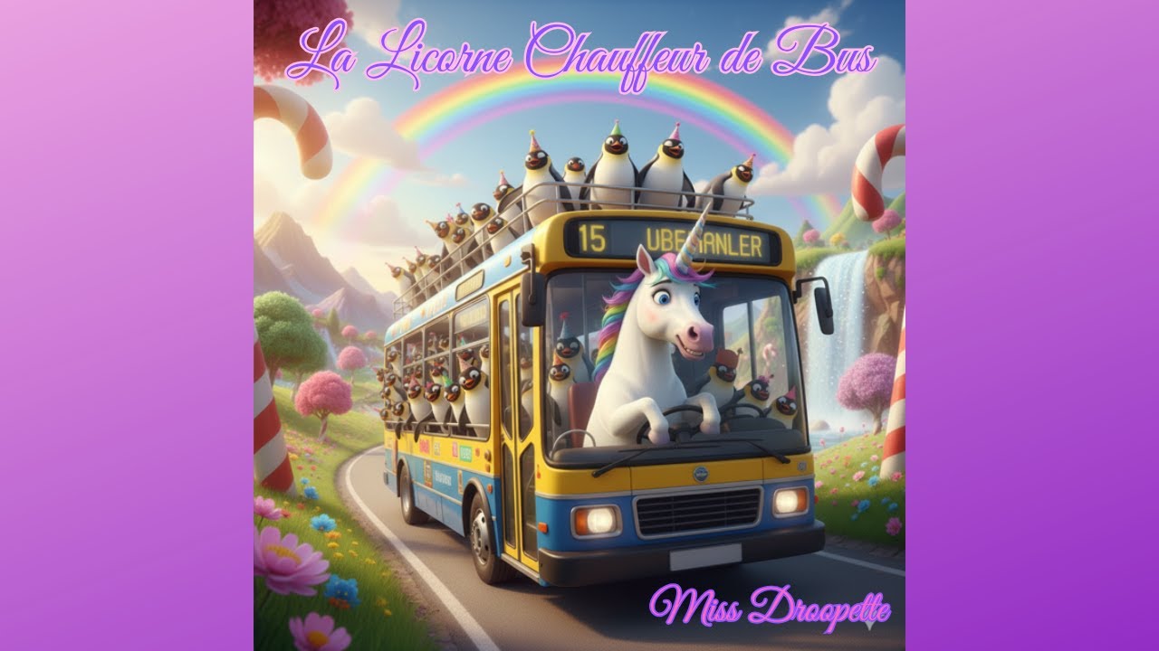 🦒🐬 LA LICORNE CHAUFFEUR DE BUS | Miss Droopette - ElectroPop 🦒🐬