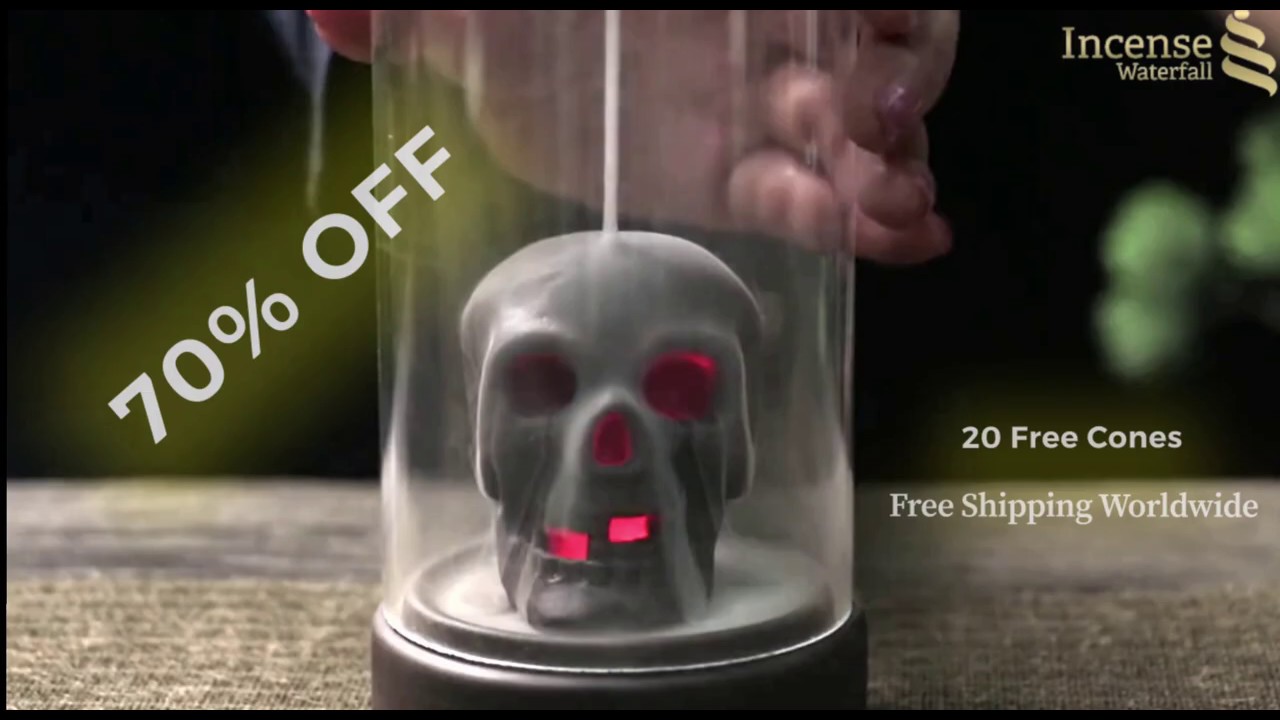 Windproof Ceramic Skull Backflow Incense Burner - OMG!!!
