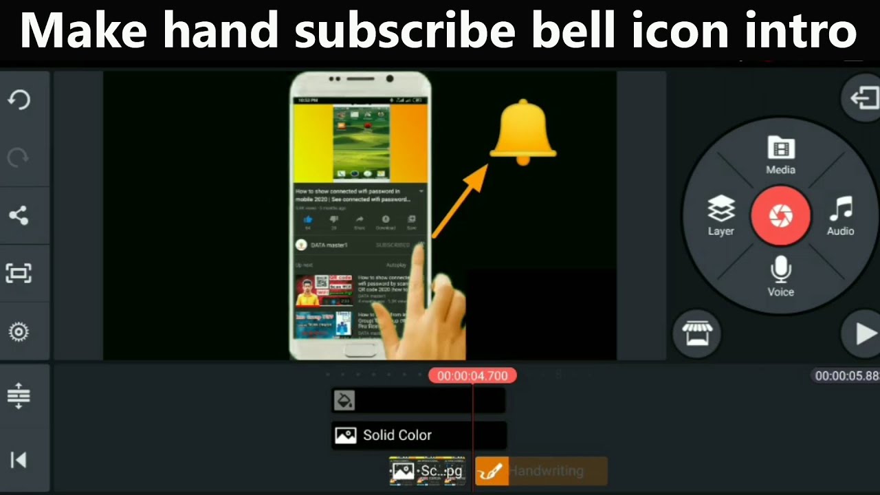 How to make Subscribe bell icon intro on your Smartphone || bell Intro || DATA master one