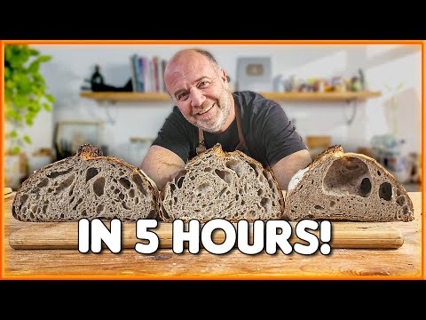 Pan de masa madre en 5 horas
