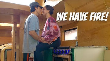 Skoolie Propane System | Gas Oven Range, Hot Water Heater Installed in School Bus Conversion