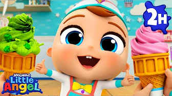 Fun Colorful Ice Cream with Baby John! 🍦| Best of Little Angel Kids Songs & Nursery Rhymes