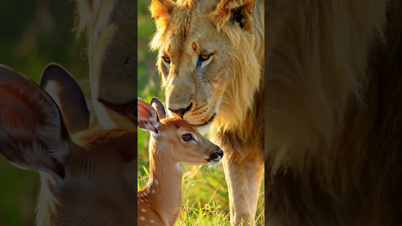 When a Lion Loves Like a Father...🦁❤️🦌 