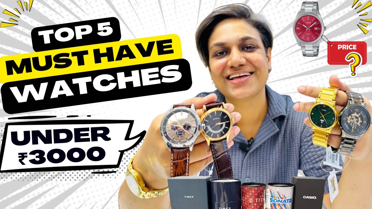 5 Best Watches for Men Under ₹3000🔥🔥 Casio, Titan, Timex, Sonata Watches haul | Watches Haul 2025🔥🔥
