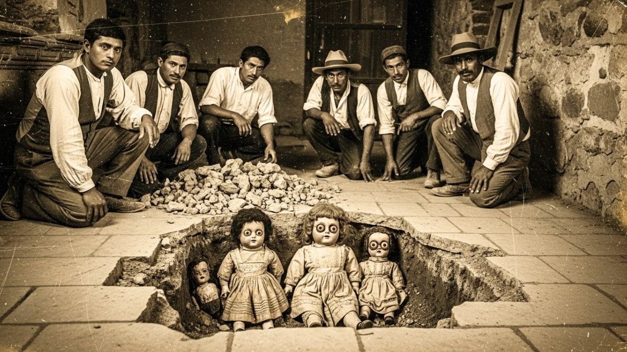 Cuando los albañiles levantaron el piso en Guanajuato, hallaron muñecas con ojos humanos incrustados