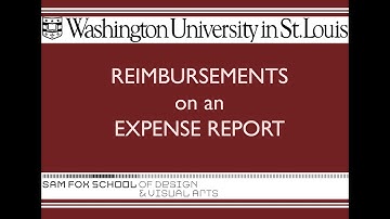 Create an Expense Report for Reimbursement