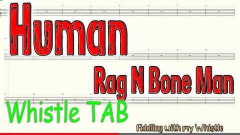 Human - Rag N Bone Man - Tin Whistle - Play Along Tab Tutorial