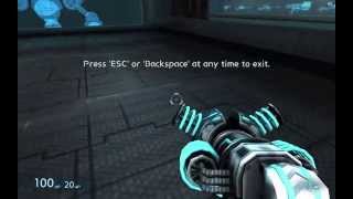 Uberstrike - Best sniping spot in the weapon try out room.