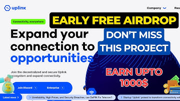 FREE Uplink Airdrop - Run Node Earn Rewards - Earn up to 1000$ #uplink #uplinkaridrop