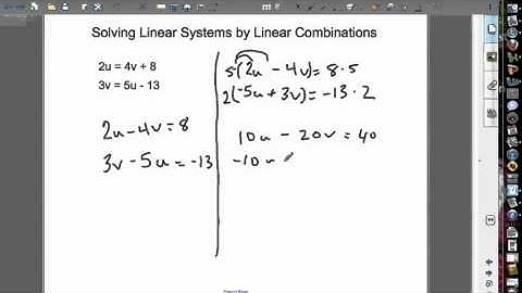 Solving systems of linear equations using linear combinations
