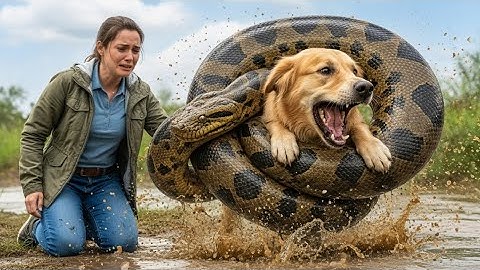 “Brave Dog Fights a Giant Python to Save a Girl 😳🔥”