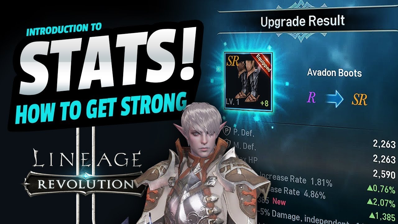 STATS! How to GET STRONG QUICK - Lineage 2: Revolution