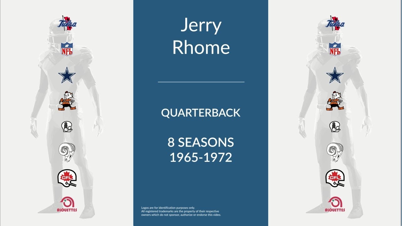 Jerry Rhome: Football Quarterback