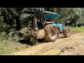 stump tractor dozer pushing dirt and bush \\ Palm oil tractor modification