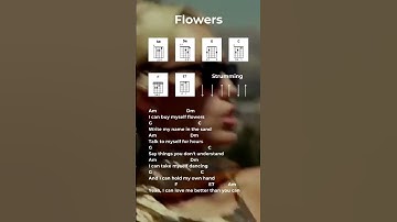 Thumbnail of Miley Cyrus - Flowers (guitar tutorial with chords and strumming) #guitar #music #flowers