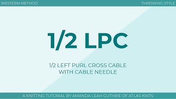 1/2 Left Purl Cross (1/2 LPC) :: With Cable Needle :: Knitting Cables :: Right-Handed