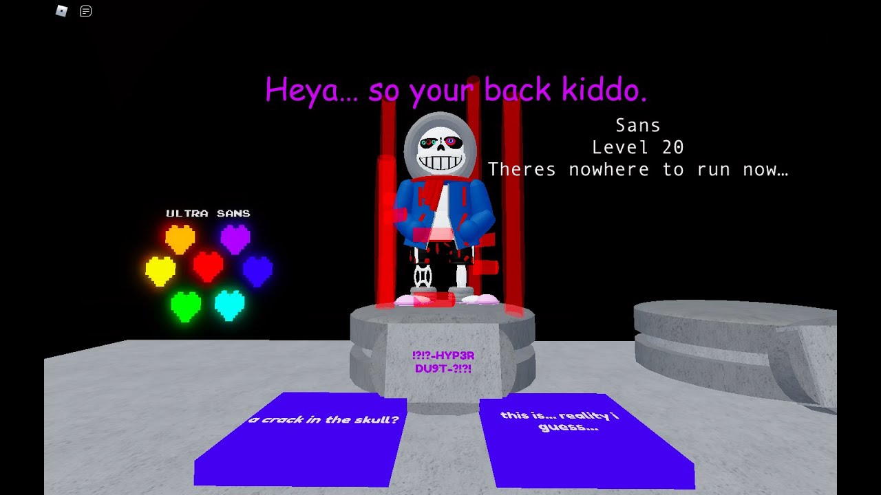 hyper dust sans (Old version). - Roblox